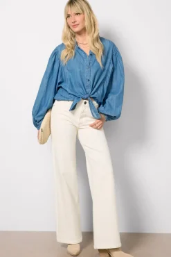 Jeans<KUT FROM THE KLOTH Jean High Rise Wide Leg Ecru