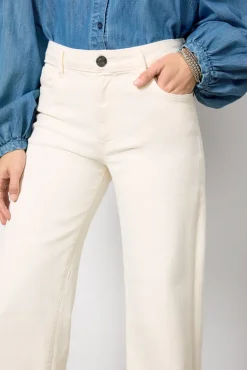Jeans<KUT FROM THE KLOTH Jean High Rise Wide Leg Ecru