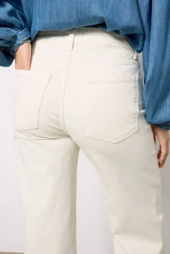 Jeans<KUT FROM THE KLOTH Jean High Rise Wide Leg Ecru
