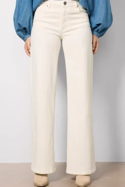 Jeans<KUT FROM THE KLOTH Jean High Rise Wide Leg Ecru