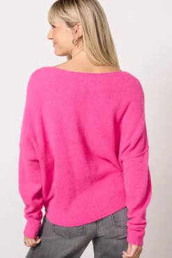 Sweaters<EVEREVE Jessie Off Shoulder Pullover Fushia