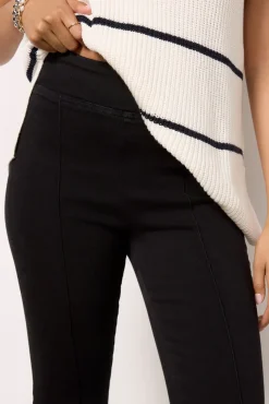 Pants & Leggings<FRAME Jetset Crop Mini Boot Pintuck Sheennoir