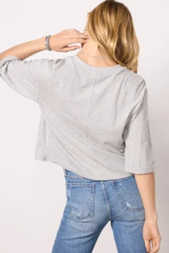 Tops & Tees<EVEREVE Jett Relaxed Henley Tee Heathergrey