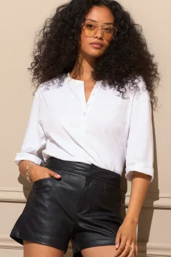 Tops & Tees<EVEREVE Jett Relaxed Henley Tee White