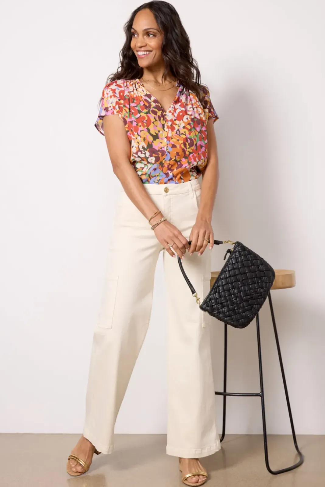 Jeans<KUT FROM THE KLOTH Jodi Wide Leg Jean Ecru