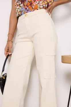 Jeans<KUT FROM THE KLOTH Jodi Wide Leg Jean Ecru