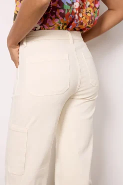 Jeans<KUT FROM THE KLOTH Jodi Wide Leg Jean Ecru