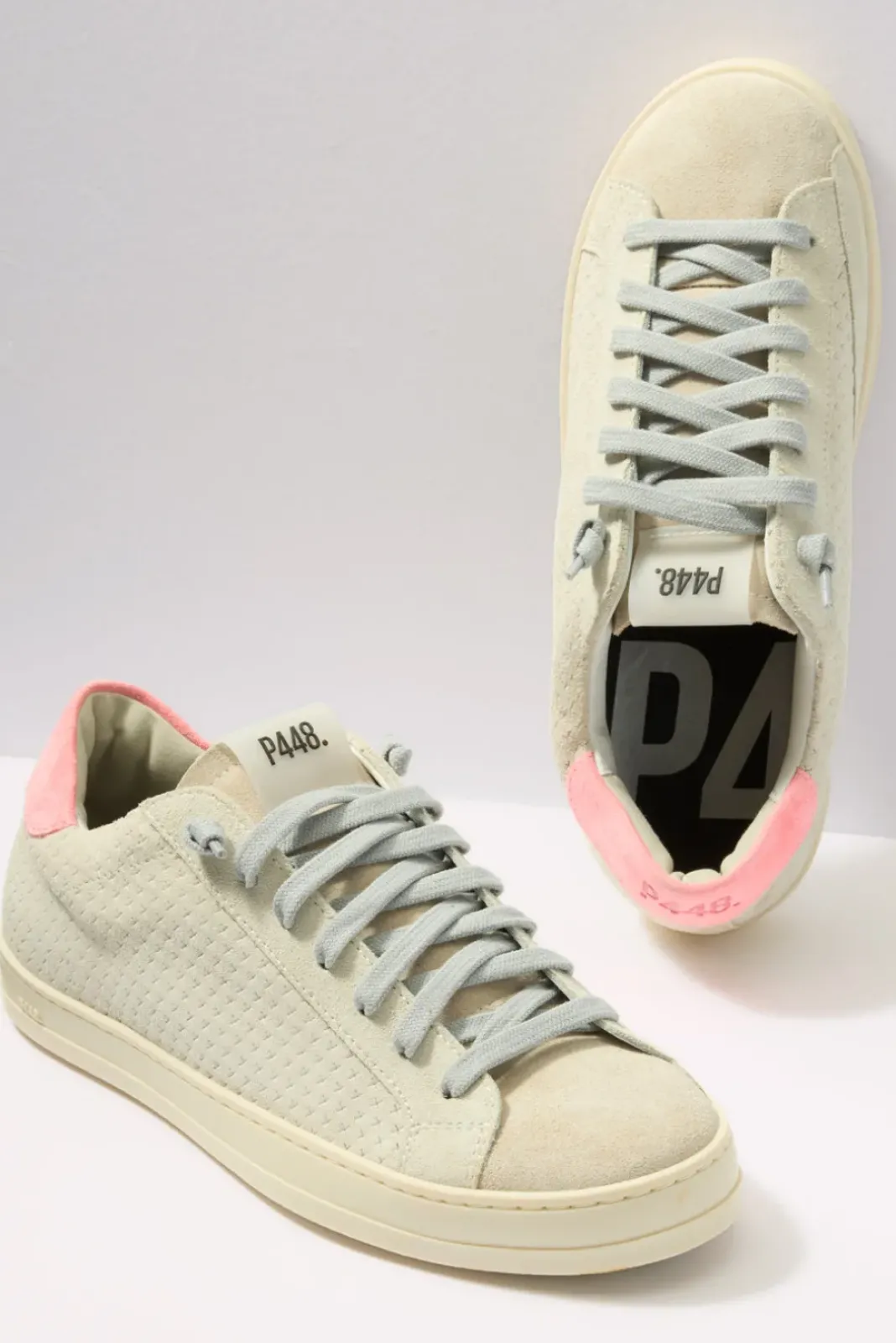 Shoes<P448 John Sneaker Beige/Coral
