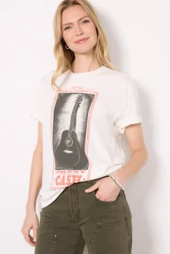 Tops & Tees<DAYDREAMER Johnny Cash Tee Vintagewhite