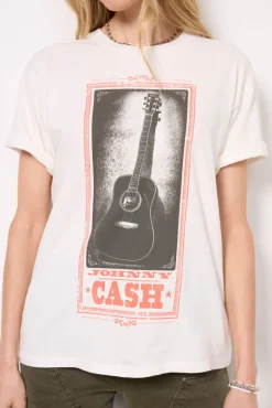 Tops & Tees<DAYDREAMER Johnny Cash Tee Vintagewhite