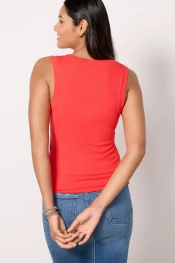 Tops & Tees<LNA Jones Rib Tank Poppy