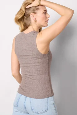 Tops & Tees<LNA Jones Rib Tank Cocoa