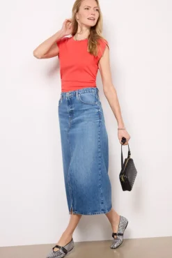 Tops & Tees<MICHAEL STARS Joni Crew Neck Top Cherry