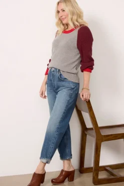 Sweaters<EVEREVE Jordan Pullover Burgundy/Grey