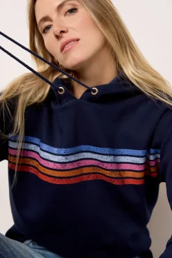 Sweatshirts<EVEREVE Jordyn Stripe Hoodie Navy
