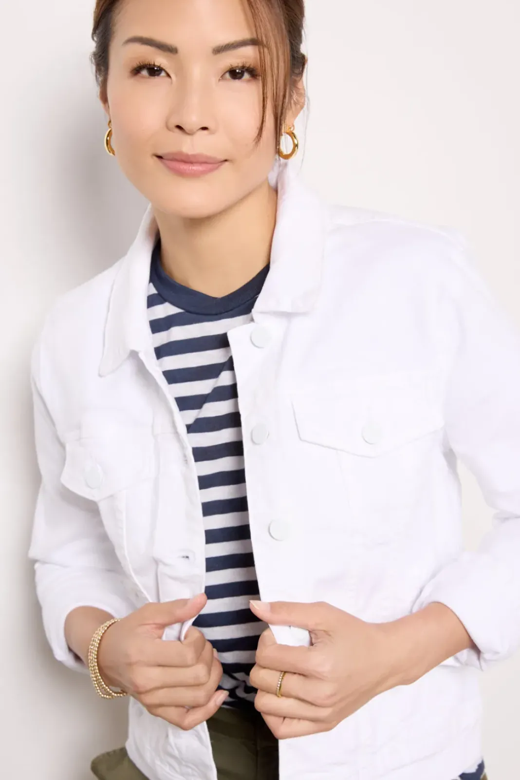 Blazers & Jackets<KUT FROM THE KLOTH Julia Denim Jacket Opticwhite