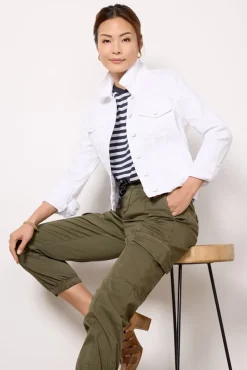 Blazers & Jackets<KUT FROM THE KLOTH Julia Denim Jacket Opticwhite