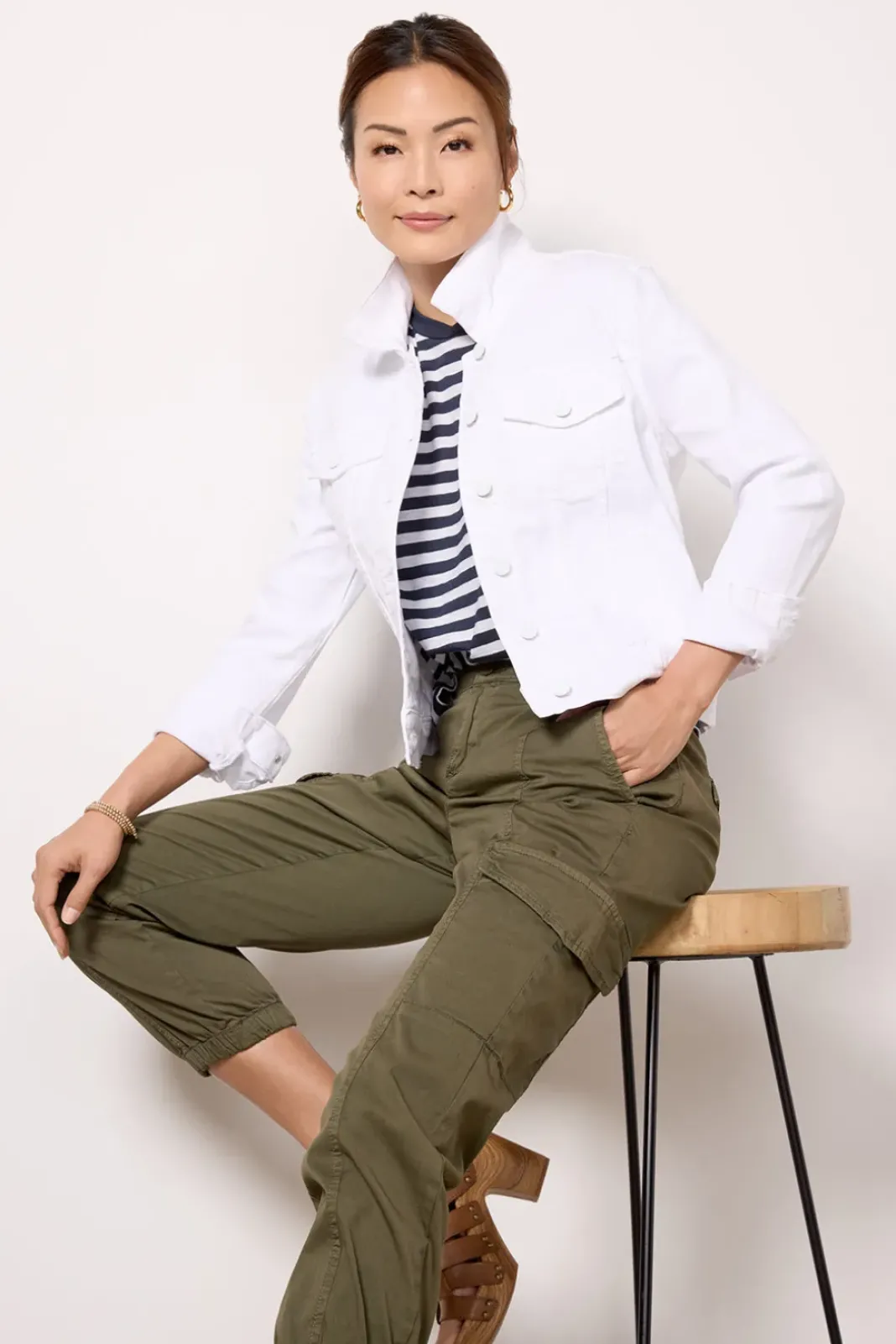 Blazers & Jackets<KUT FROM THE KLOTH Julia Denim Jacket Opticwhite