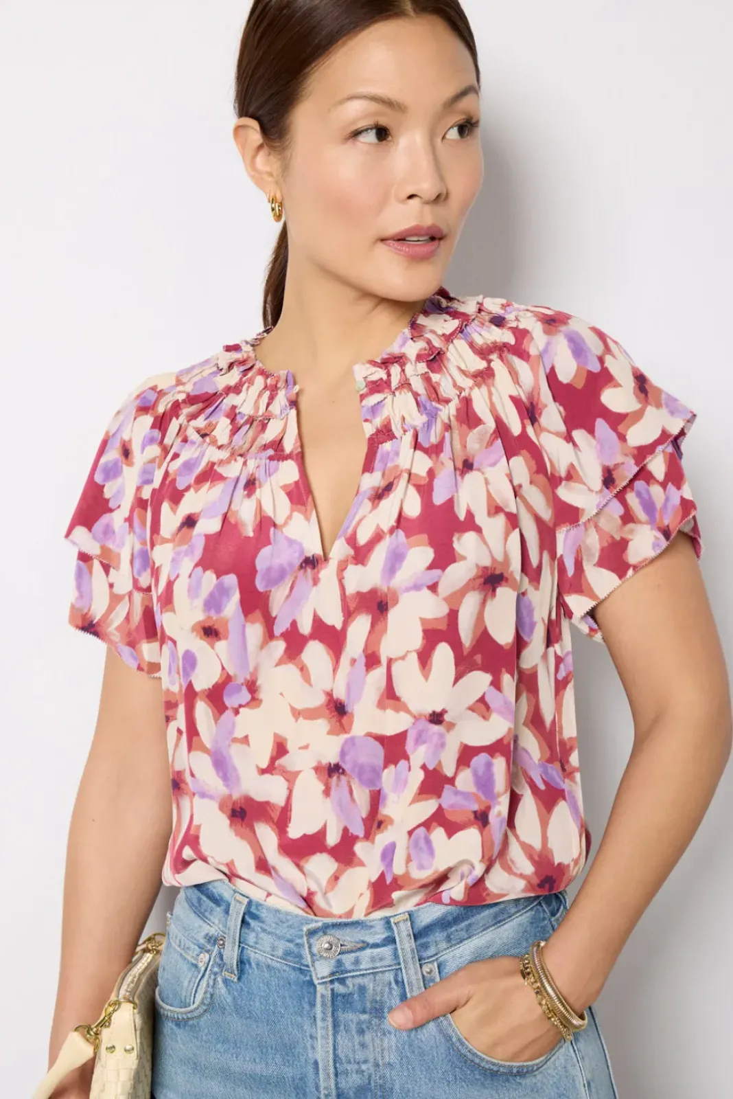 Tops & Tees<RAILS Kamila Blouse Amaranth