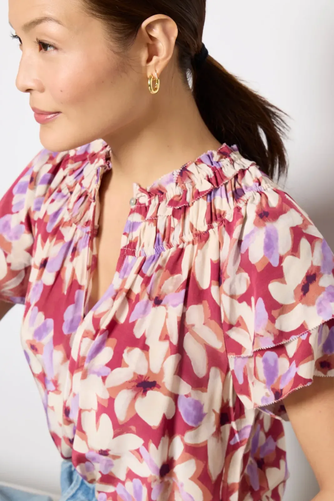 Tops & Tees<RAILS Kamila Blouse Amaranth