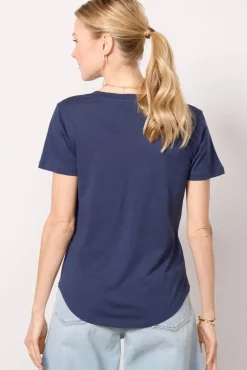 Tops & Tees<Z SUPPLY Kasey V Neck Tee Navy