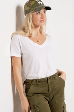 Tops & Tees<Z SUPPLY Kasey V Neck Tee White
