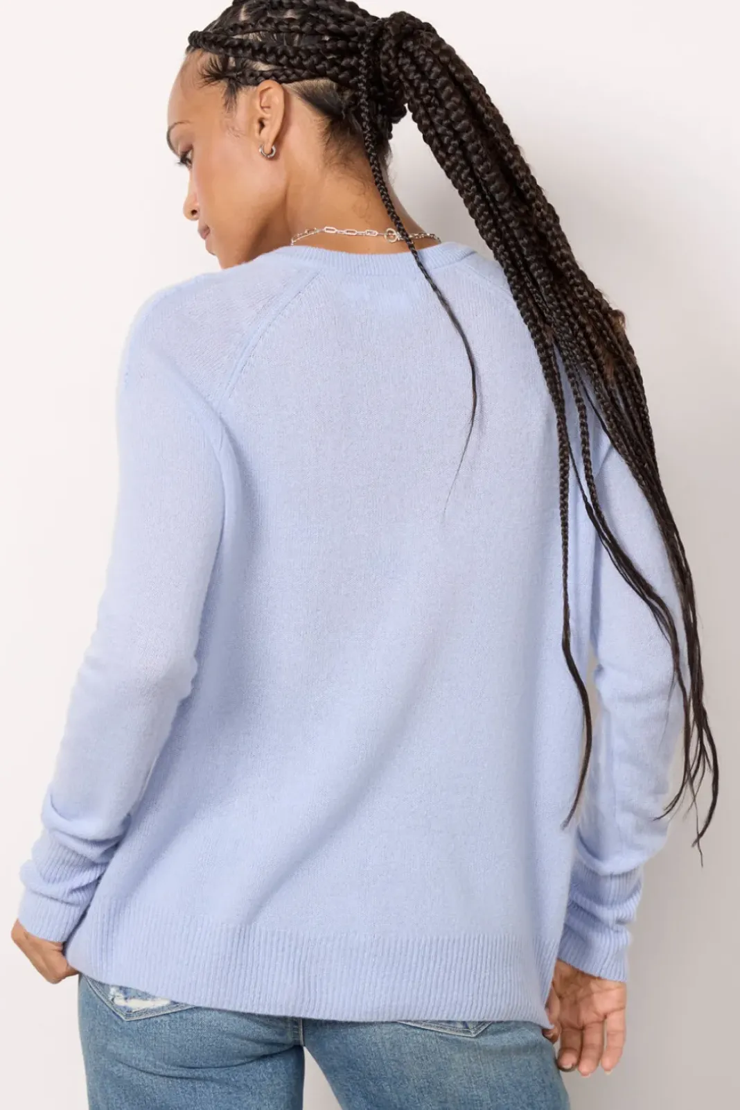 Sweaters<EVEREVE Kate Vneck Cashmere Pullover Blue/Riviera