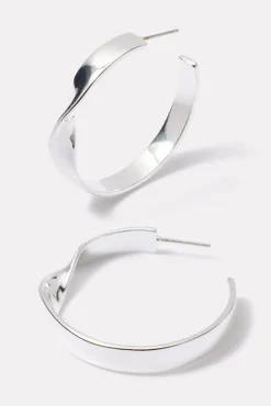 Jewelry<EVEREVE Kay Twisted Statement Hoop Silver