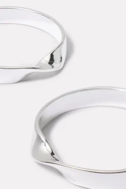 Jewelry<EVEREVE Kay Twisted Statement Hoop Silver