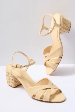 Shoes<SCHUTZ Keefa Mid Block Heel Natural