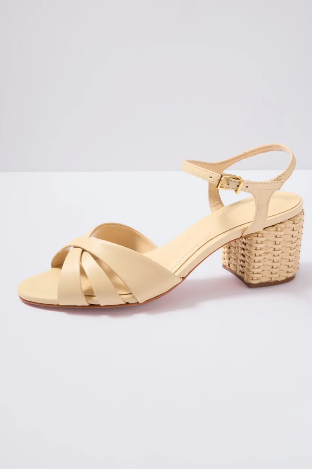 Shoes<SCHUTZ Keefa Mid Block Heel Natural