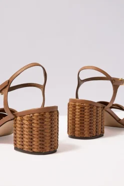 Shoes<SCHUTZ Keefa Mid Block Heel Caramel