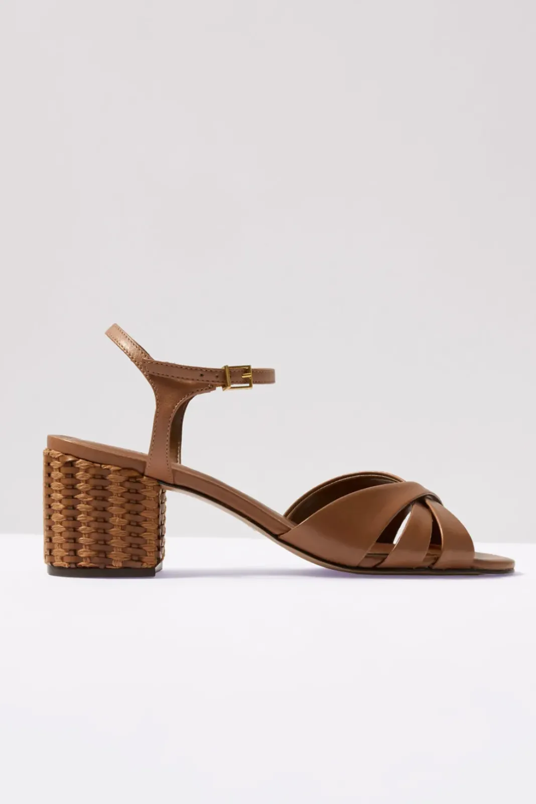 Shoes<SCHUTZ Keefa Mid Block Heel Caramel