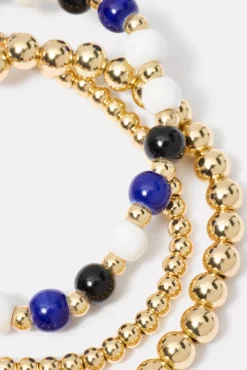 Jewelry<EVEREVE Keene Beaded Bracelet Pack Navy/White/Gold