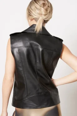 Blazers & Jackets<EVEREVE Kelci Moto Vest Black