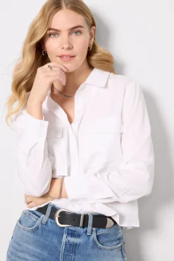 Tops & Tees<EVEREVE Kenley Utility Shirt White