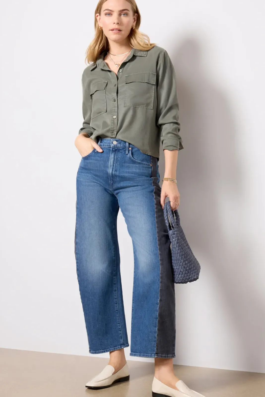 Tops & Tees<EVEREVE Kenley Utility Shirt Olive
