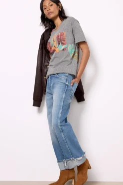Tops & Tees<DAYDREAMER Kick Off Your Boots Tee Heathergrey
