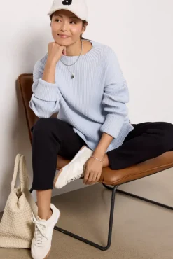 Sweaters<VARLEY Kingsley Mock Neck Knit Paleblue