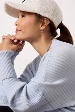 Sweaters<VARLEY Kingsley Mock Neck Knit Paleblue