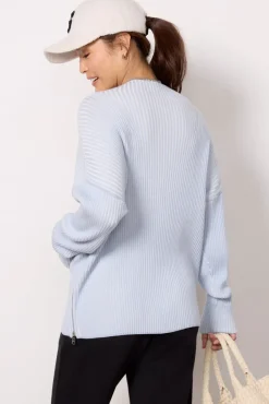 Sweaters<VARLEY Kingsley Mock Neck Knit Paleblue