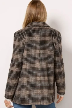Blazers & Jackets<Z SUPPLY Kingston Relaxed Plaid Blazer Latte