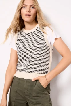 Sweaters<VARLEY Knowles Textured Knit Vest Ivory
