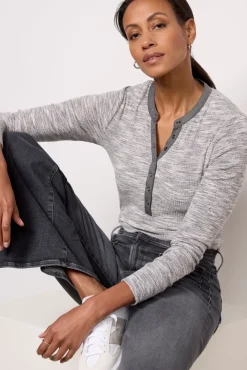 Tops & Tees<EVEREVE Knox Marl Henley H.Grey