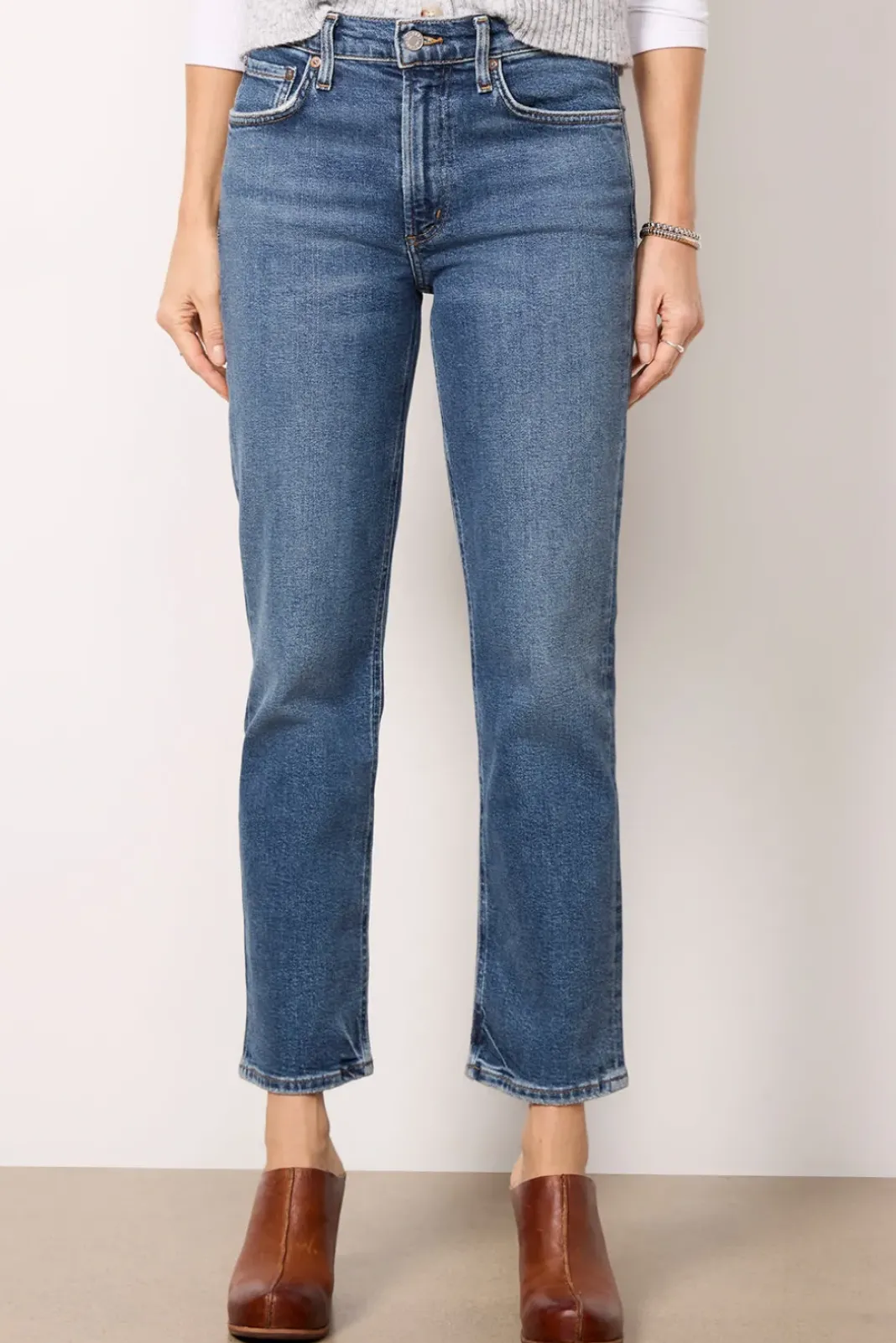 Jeans<AGOLDE Kye Mid Rise Straight Crop Control