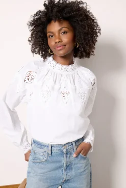 Tops & Tees<SANCTUARY Lace Popover Blouse White