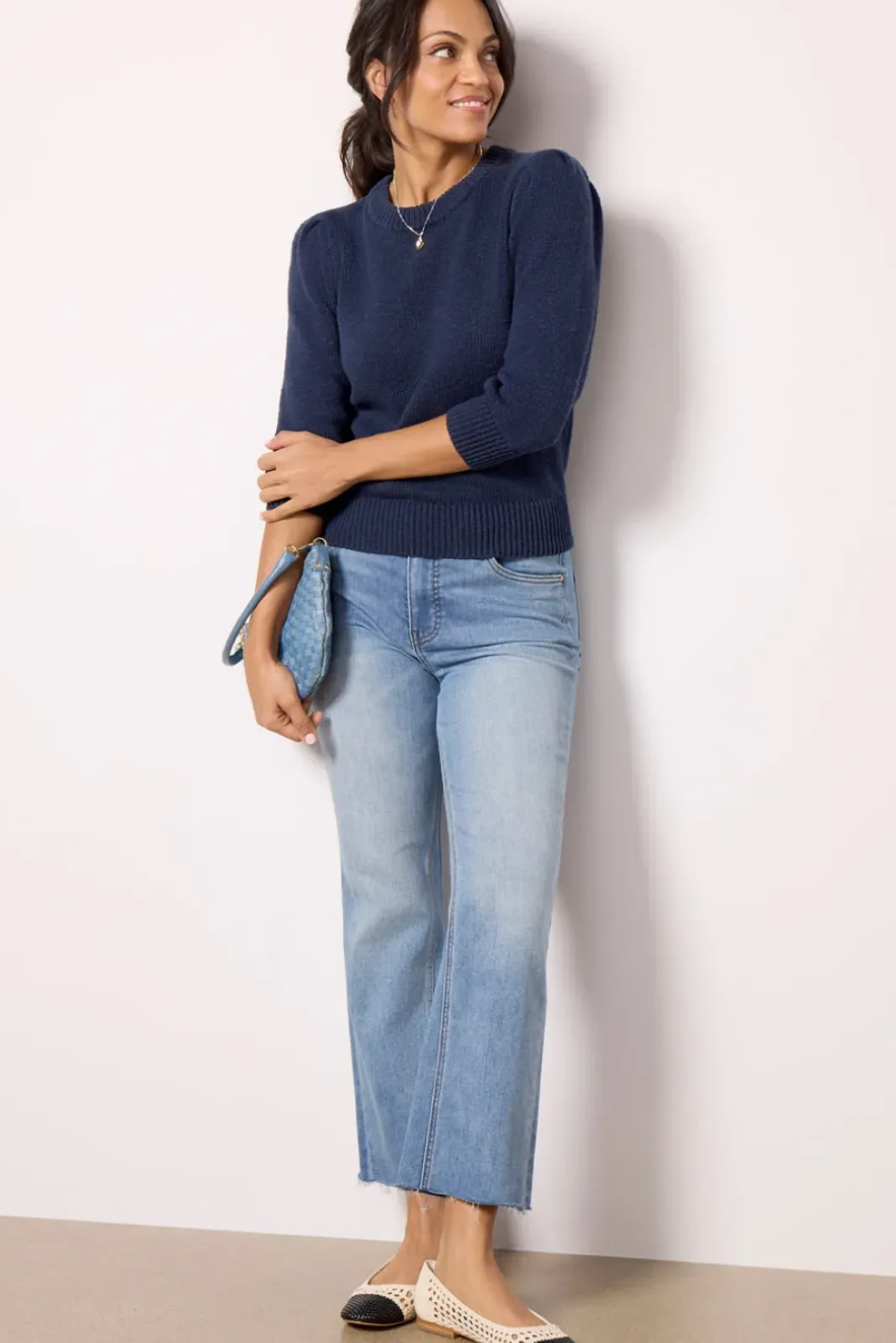 Sweaters<EVEREVE Lacey Pullover Washednavy