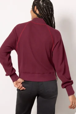 Tops & Tees<MICHAEL STARS Laney Mock Neck Thermal Top Beetroot