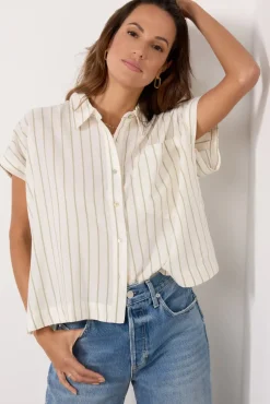 Tops & Tees<PISTOLA Lara Shirt Ivory/Sage