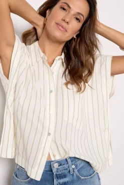 Tops & Tees<PISTOLA Lara Shirt Ivory/Sage